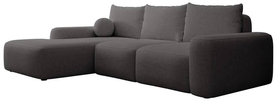 Sarokkanapé Carlito (B) (sötétszürke + fekete). 1099576