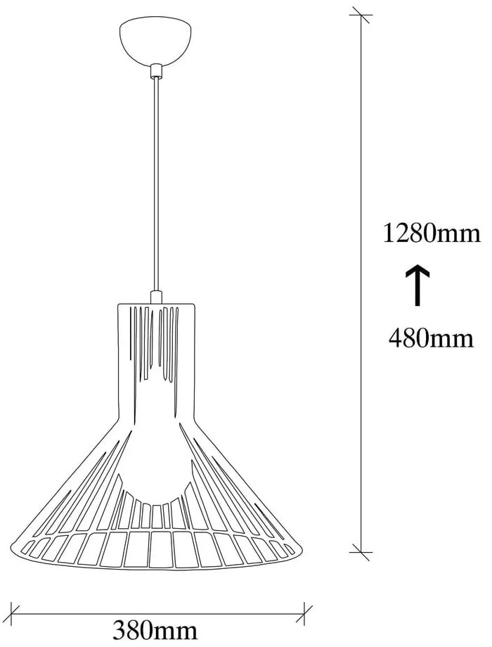 Fekete függőlámpa fém búrával ø 38 cm Fellini – Opviq lights