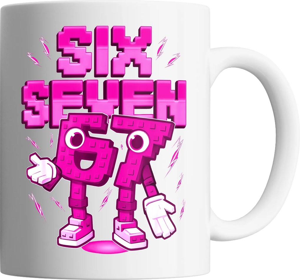 Bögre 330ml Six Seven 67 Steal A Brainrot Roblox Ajándék Név