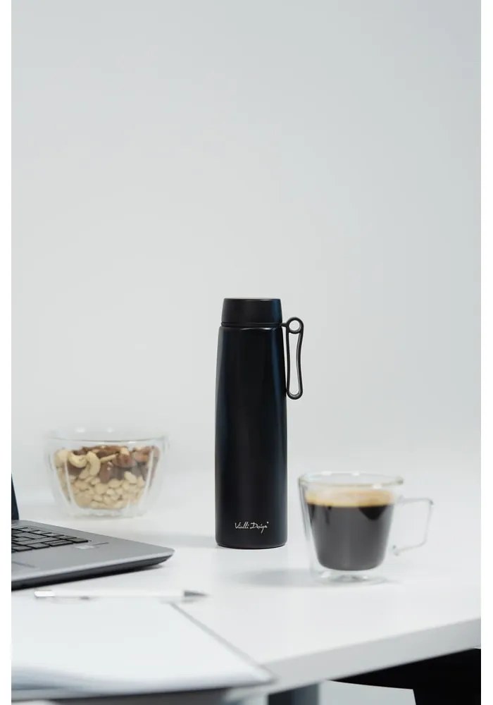 Fekete termosz 500 ml Fuori – Vialli Design