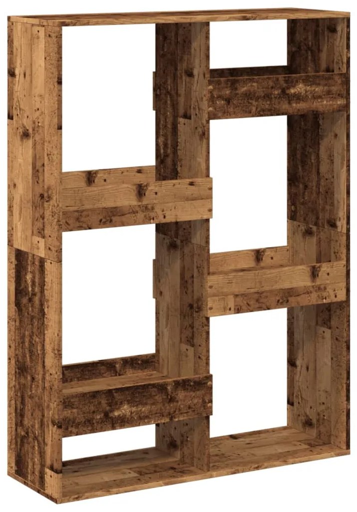 antik fa színű szerelt fa könyvespolc 100 x 33 x 135 cm