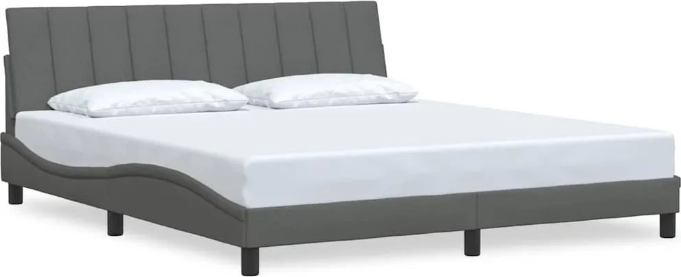 vidaXL sötétszürke szövet ágykeret matrac nélkül Hanko 180 x 200 cm