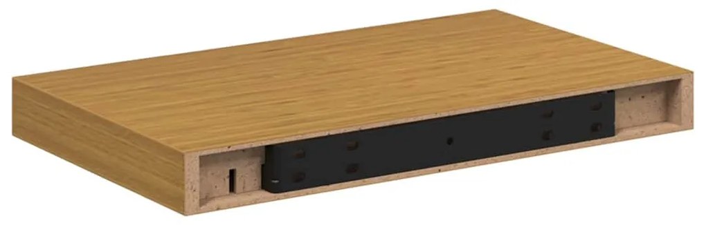 vidaXL Falpolc Falra szerelhető 4 pcs Bézs 40 x 23,5 x 4 cm Faanyag