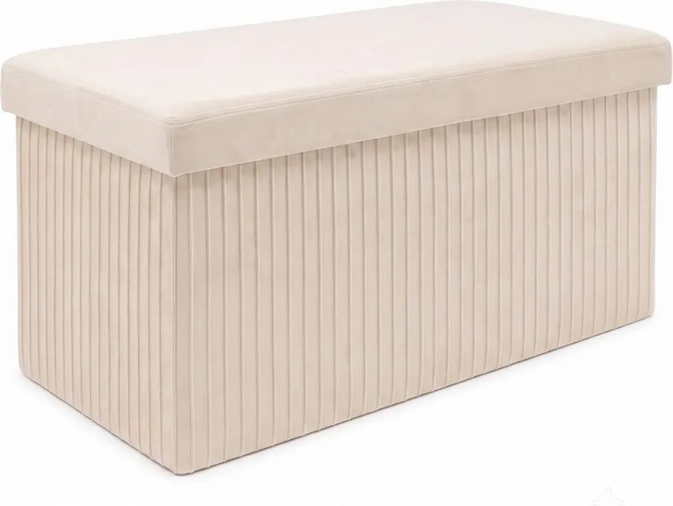 MALAGA összehajtható tárolós puff 76 cm ,bézs