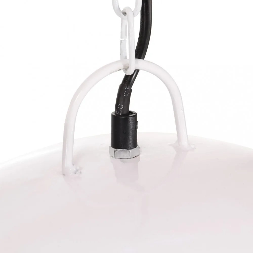 kerek fehér ipari vintage függőlámpa 25 W 41 cm E27
