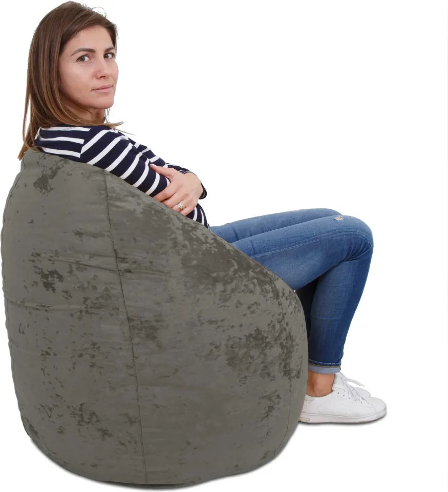 Mara babzsákfotel - E30 szövet - szürke - 200 liter
