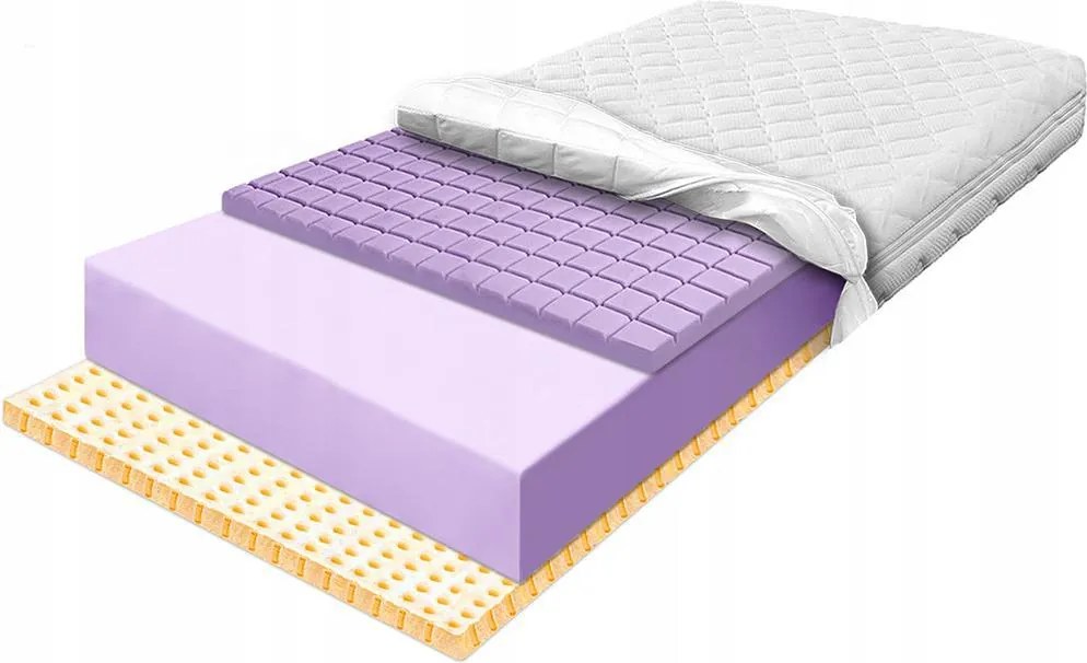 Matrac 140x190 latex hab kocka cube 23cm kemény cellulóz H3
