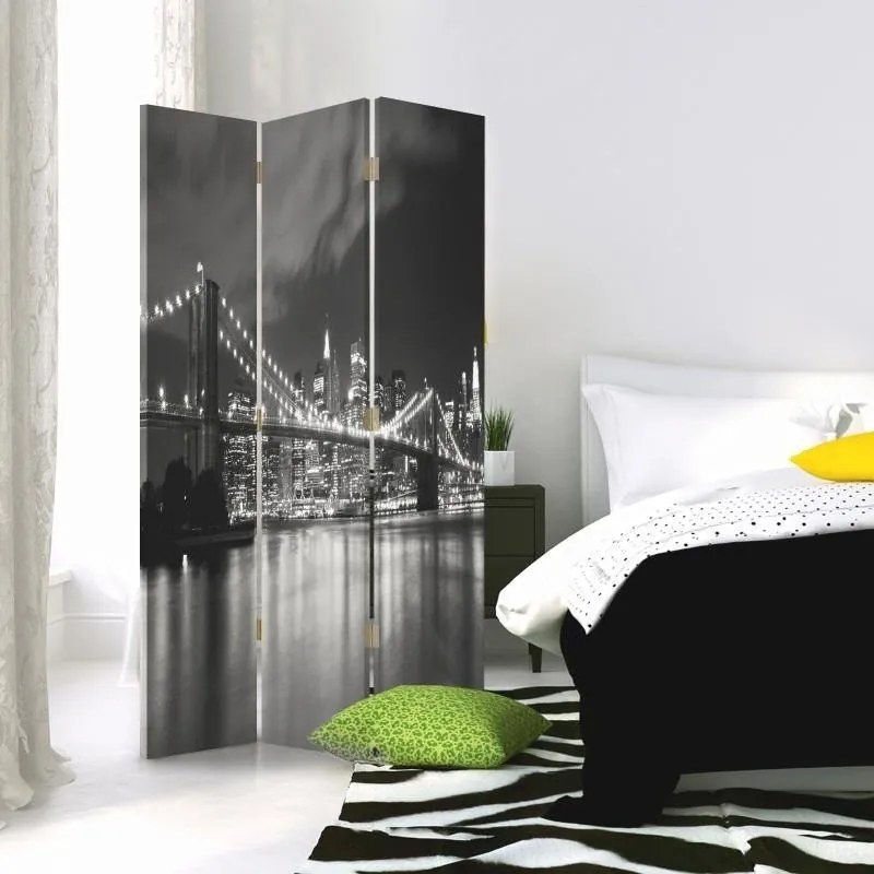 Gario Paraván Brooklyn híd éjszaka Méret: 180 x 170 cm, Kivitelezés: Klasszikus paraván