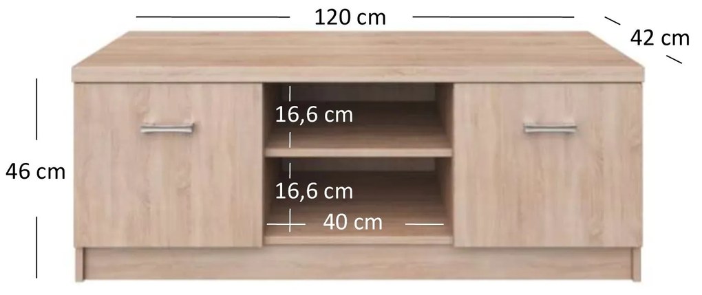 TV asztal Tianna (szonoma tölgy). 1053328