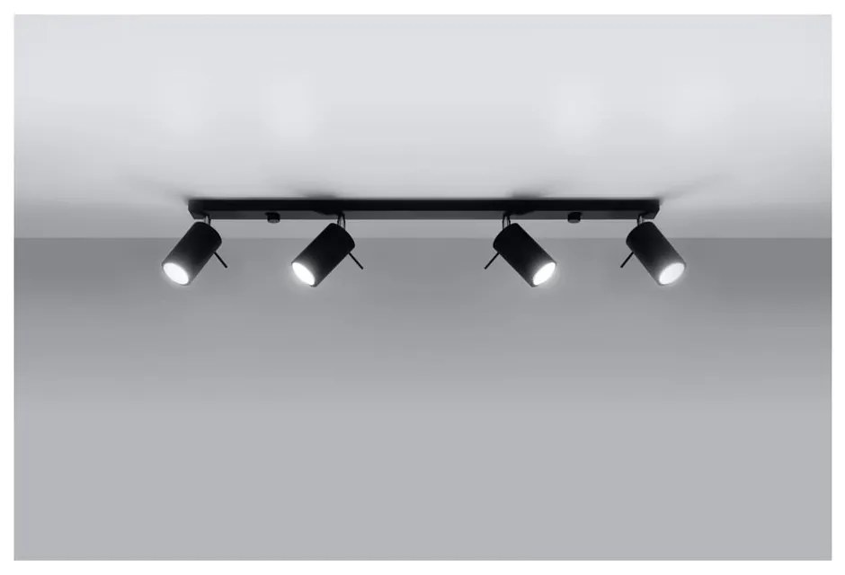 Etna 4L fekete mennyezeti lámpa - Sollux