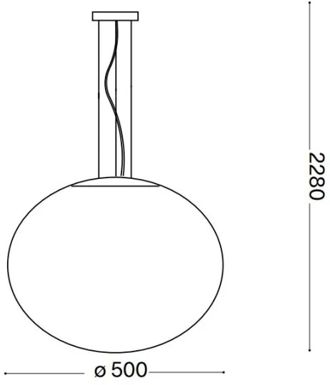 Ideal Lux - Csillár zsinóron CANDY 1xE27/42W/230V átm. 50 cm fehér