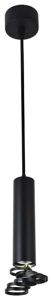 Csillár zsinóron TUBA 1xGU10/50W/230V fekete