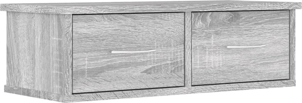 vidaXL szürke sonoma színű szerelt fa faliszekrény 60 x 26 x 18,5 cm
