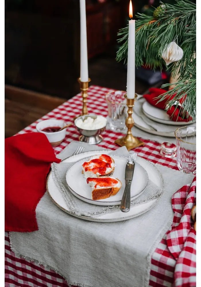Textil tányéralátét 35x45 cm Red Gingham – Linen Tales