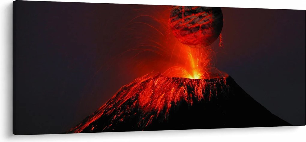 Egy vulkán képe (120x50 cm)