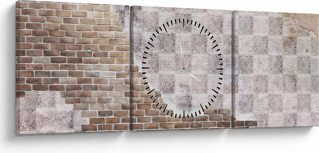 Kép - Téglafal (órával) (90x30 cm)
