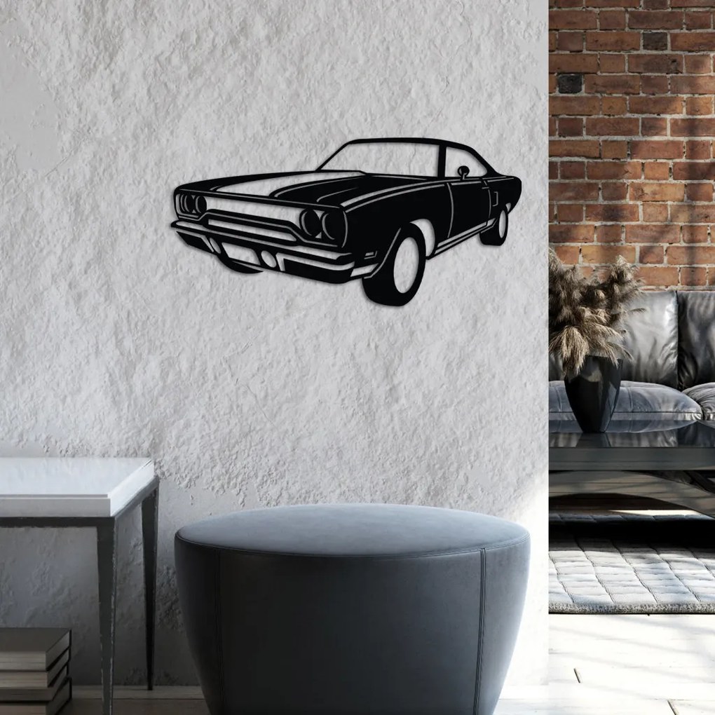Plymouth fém fali dekoráció, 60×30 cm
