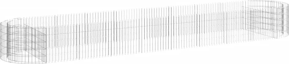 vidaXL horganyzott vas gabion magaságyás 500x100x50 cm