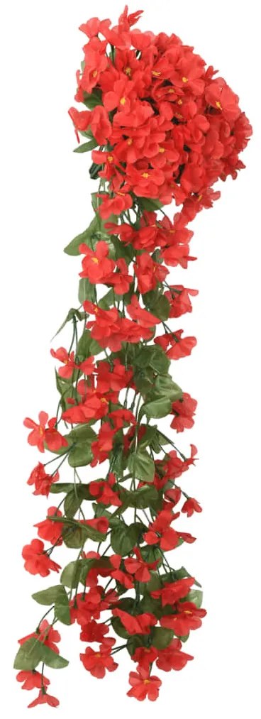 3 db piros karácsonyi virágfüzér 85 cm