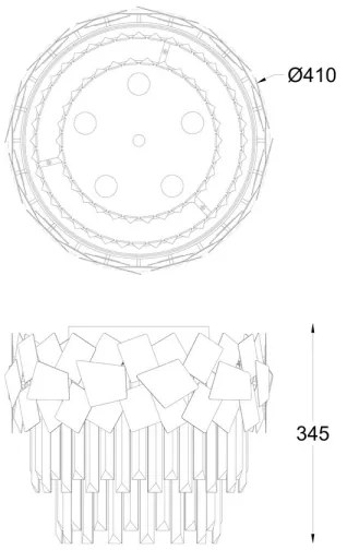Brilagi - LED Kristály mennyezeti lámpa MIRAGE 5xE14/40W/230V