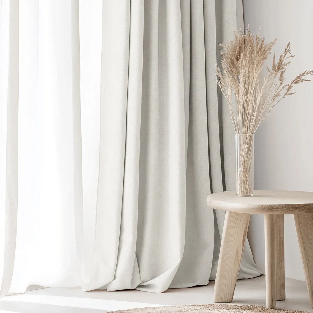 Goldea marbella díszfüggöny - krémszínű 280x135 cm