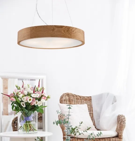 Brilagi - CARVALHO LED csillár 3xE27/60W/230V, tölgy, átm. 47,5 cm