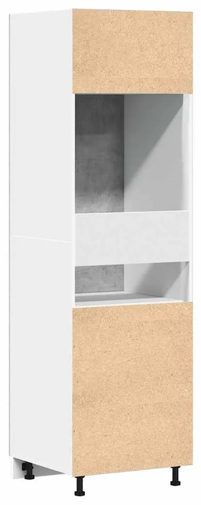 betonszürke forgácslap szekrény hűtőhöz 60 x 57 x 207 cm