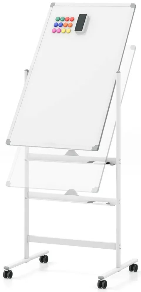 Átfordítható mágnestábla kiegészítőkkel, 60 x 90 cm