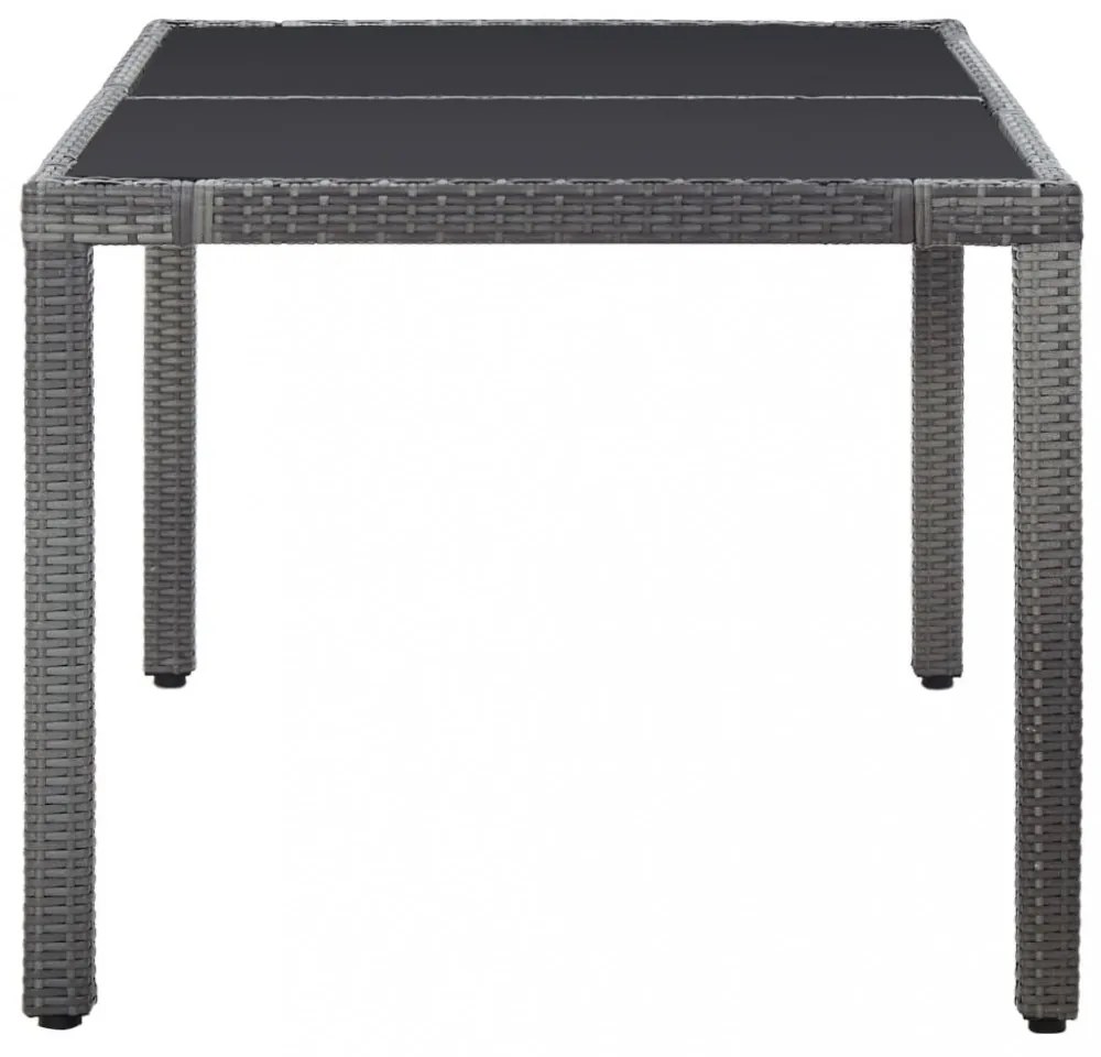 7 részes szürke kültéri polyrattan étkezőgarnitúra