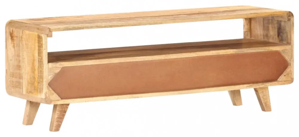 tömör nyers mangófa TV-szekrény 117 x 30 x 41 cm