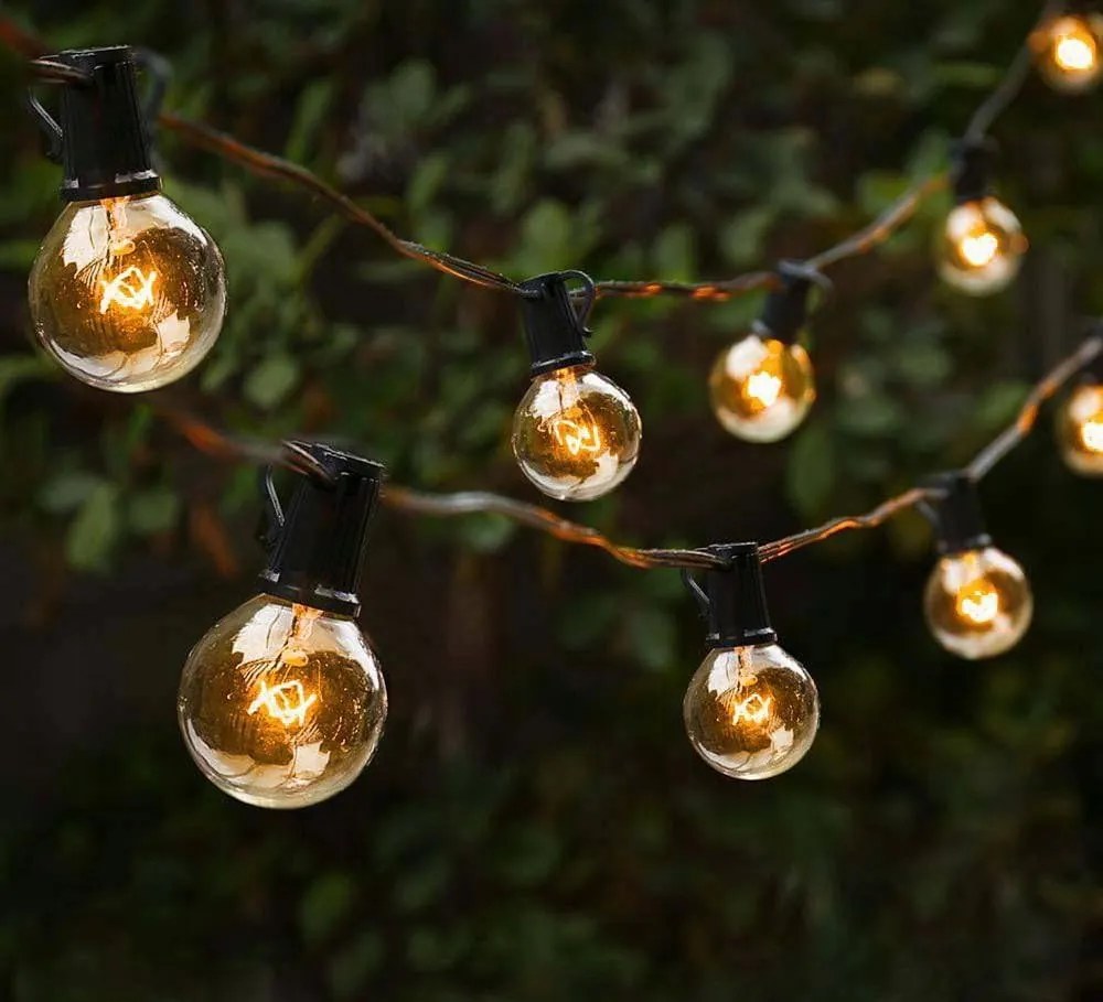 Kerti girland Lámpák Izzók Gömbök 15m 50+2db Kerti lánc