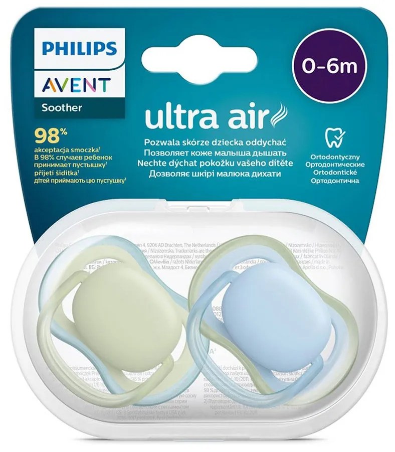 Baba cumi Ultra air Neutral Avent 0- 6 hónap 2 darab fiú, vel. 0-6 h