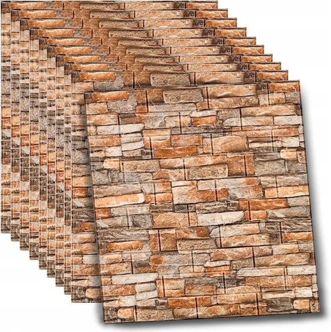 3D Falpanelek Öntapadós Tégla Tapéta #4