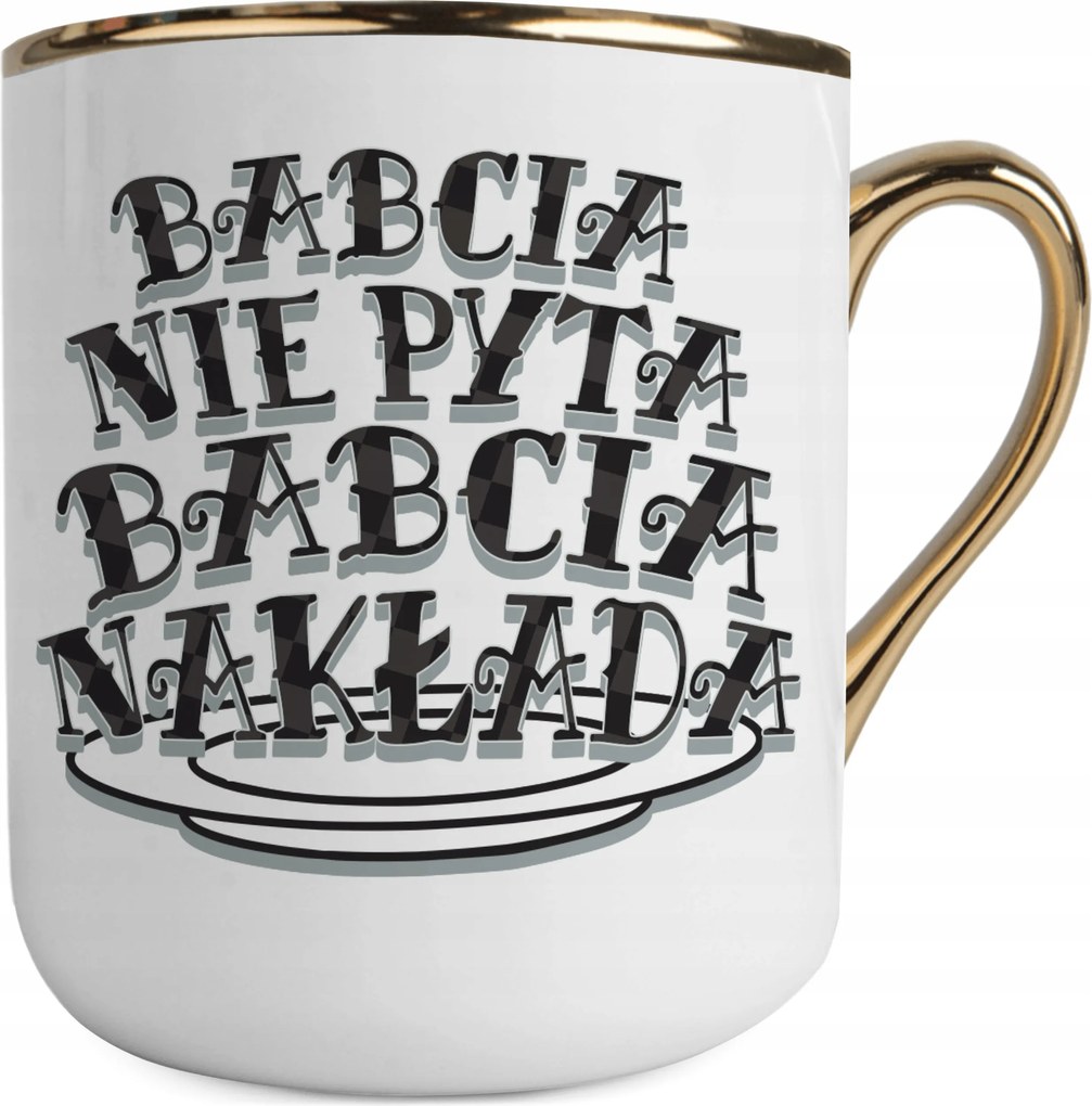 Bögre Fehér-arany Nagymama Nem Kérdezi Nagymama Ajándékot Nagymama Napjára