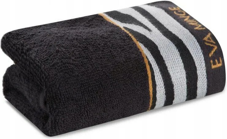 Eva törölköző 30x50 fekete frottír pamut 500 g/m2 Eva Minge