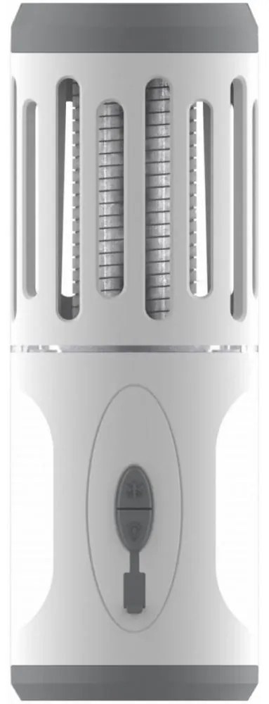 LED Hordozható újratölthető lámpa rovarcsapdával LED/6W/1800 mAh IPX4 fehér/szürke