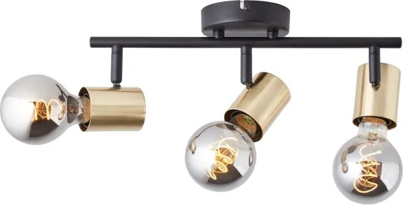 Brilliant - KERRY spotlámpa 3xE27/40W/230V fekete/sárgaréz