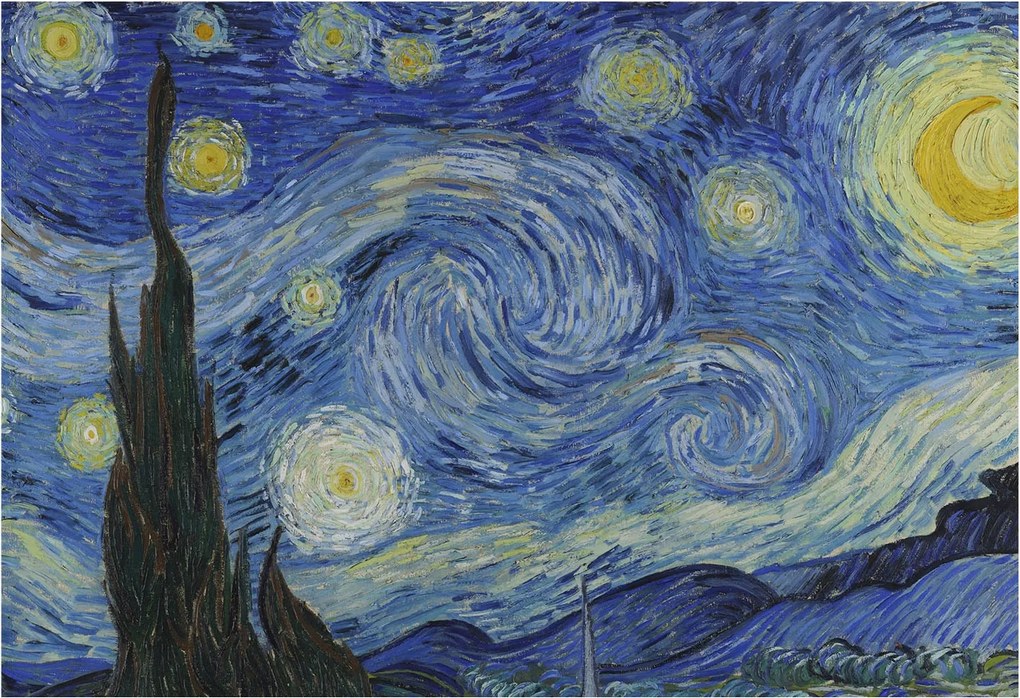 Flizelin tapéta falra Prémium éjszakai örvény 152x104 ragasztó