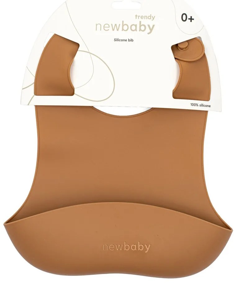 Szilikon előke New Baby barna