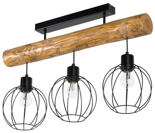 Spot-Light DO6977304 - Felületre szerelhető csillár  BERIS 3xE27/25W/230V fenyő