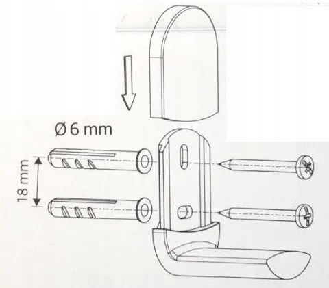 Erga VIGO, VIGO SINGLE WALL HOOK króm