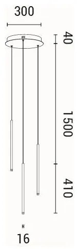 LED Csillár zsinóron LED/6W/230V 3000K átm. 30 cm