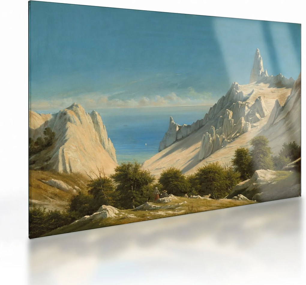 Üveg kép - Georg Emil Libert, View of Sommerspiret, the Cliffs of Møn, reprodukciók (70x50 cm)