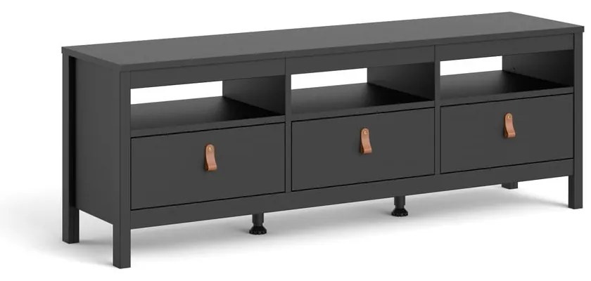 Fekete TV-állvány 151x54 cm Madrid – Tvilum