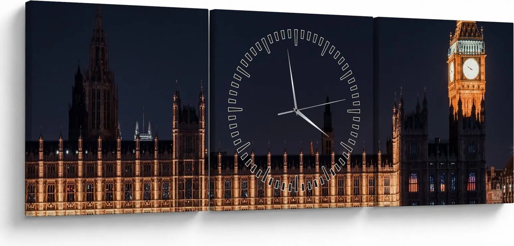 Kép a Big Benről Londonban (órával) (90x30 cm)
