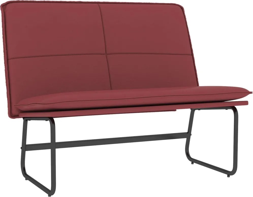 vidaXL bordó műbőr pad 100 x 75 x 76 cm