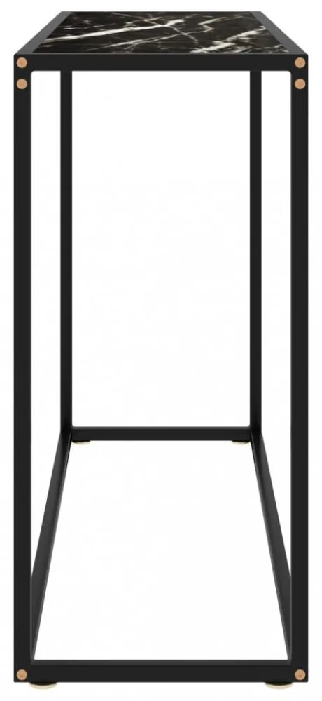 fekete edzett üveg tálalóasztal 100 x 35 x 75 cm