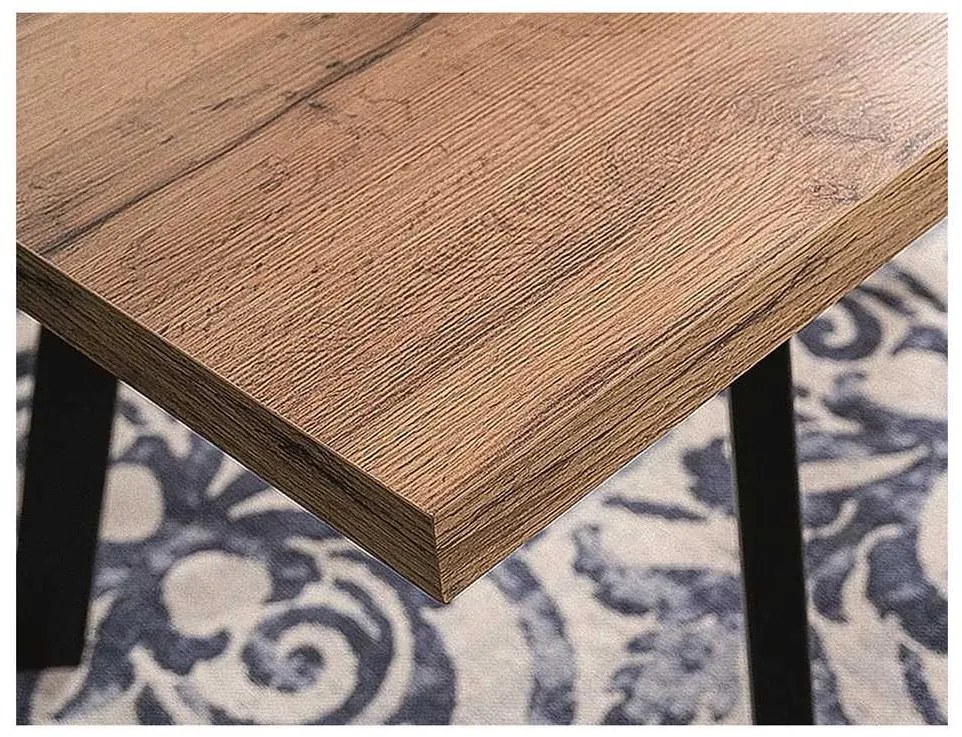 Kubelis étkezőasztal, artisan tölgy / fekete
