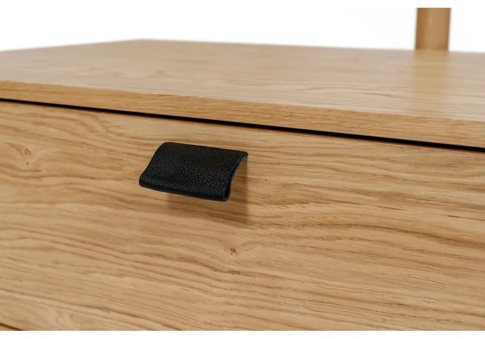 Tripod tölgyfa előszoba bútor tükörrel - Woodman