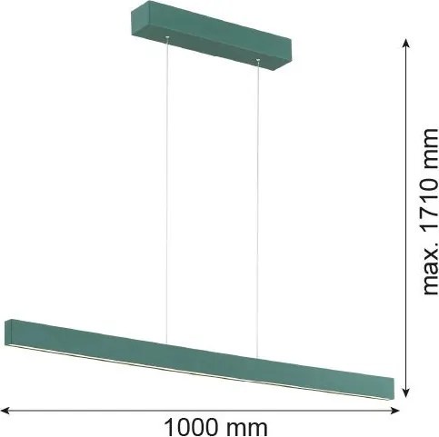 ARGON 8305 BALANS Modern Led Függesztett Lámpa Zöld LED IP20